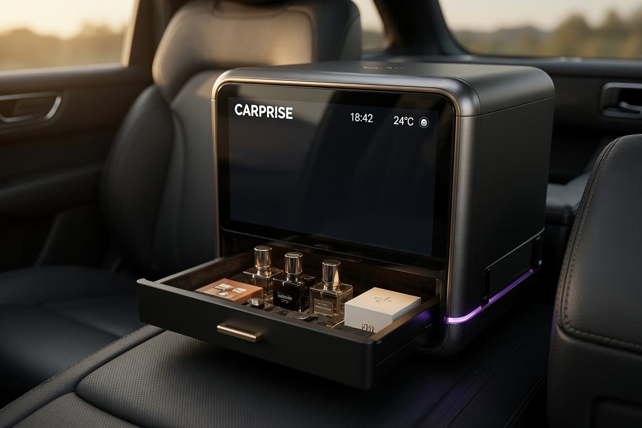 Carprise in-car brand experience with premium beauty products